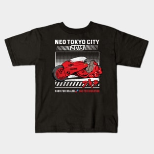 Neo Tokyo Kaneda Bike The Capsules Biker Gang Kids T-Shirt